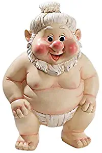 Garden Gnome Statue - Far East Garden Fighters Sumo Wrestler - Lawn Gnome