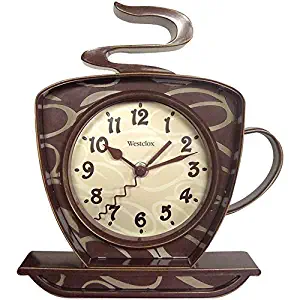 Westclox W32038 NYL32038-WESTCLOX 32038 Coffee Time 3-Dimensional Wall Clock, Brown