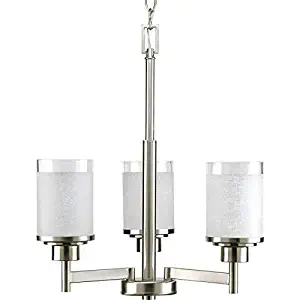 Progress Lighting Alexa 17-in 3-Light Brushed nickel Shaded Chandelier