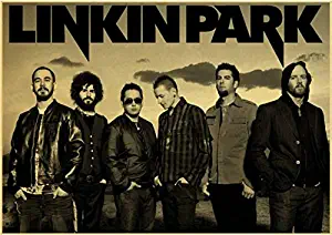 Rock Music Band Linkin Park Poster Bar Cafe Home Decor Printed Painting Retro Kraft Paper Wall Sticker 4230Cm