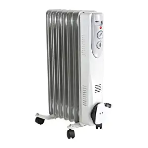 Comfort Zone CZ7007J2 Oil-Filled Electric Radiator Heater with 3 Heat Settings and Silent Operation