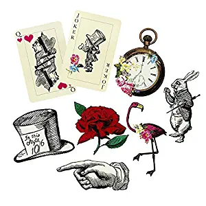Talking Tables Alice In Wonderland Party Props Mad Hatter Tea Party, Pack of 8, Mixed Sizes