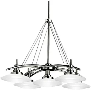 Kichler 2055NI Structures Chandelier 5-Light Halogen, Brushed Nickel