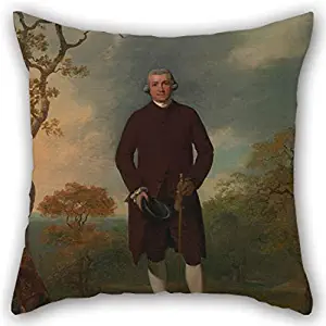 20 X 20 Inches / 50 By 50 Cm Oil Painting Francis Wheatley - Portrait Of A Man, Called George Basil Woodd Pillowcase Twin Sides Is Fit For Outdoor Bedding Gf Teens Girls Couch Bar Seat