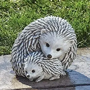 Garden items Hedgehogs Statue, one Size, Light Gray