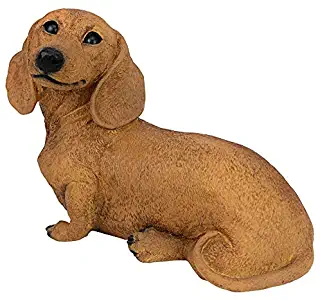 Design Toscano Brown Dachshund Puppy Dog Statue, Multicolored