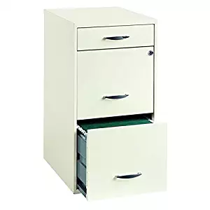 Office Designs Cooper 3 Drawer Steel File Cabinet in White