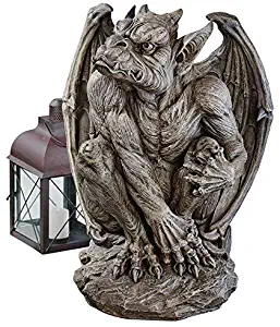 Design Toscano JE11211701 Silas The Sentry Gargoyle Decor Statue, 24 Inch, Large, Gothic Stone