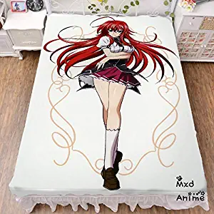 Mxdfafa Japanese High School DxD Rias Gremory Bed Sheet Throw Blanket Bedding Coverlet Cosplay Gifts Flat Sheet Bedsheet Bed Sheets Cartoon