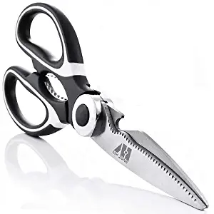 Kitchen Shears, MH ZONE Premium Stainless Steel Multi-Function Kitchen Scissors with Sharp Blade, Perfect Christmas Gifts