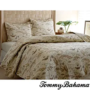 Tommy Bahama Map 3-piece Quilt Set, Queen