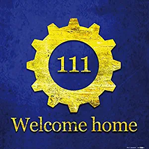 1art1 Logos Poster Art Print - Vault 111, Welcome Home (16 x 16 inches)