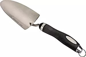 Edward Tools Bend-proof Garden Trowel - Heavy duty polished stainless steel - Rust Resistant Oversized trowel for quicker work - Digs through rocky / heavy soils - Comfort Grip