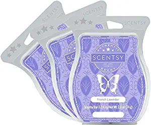 Scentsy, French Lavender, Wickless Candle Tart Warmer Wax 3.2 Oz Bar, 3-pack (3)