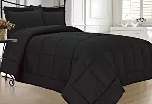 KingLinen Black Down Alternative Comforter Set Twin