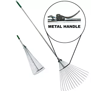 Professional EZ Travel Collection Telescopic Rake Folding Rake Garden Rake Heavy Duty Foldable Rake (Original Version)