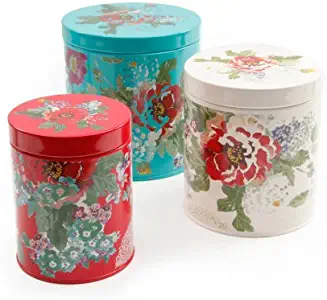 The Pioneer Woman Country Garden 3-Piece Canister Set, Multi-Color