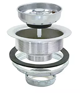 EZ-FLO 30001 Replacement Kitchen Sink Basket Strainer Sink Drain Assembly Kit, Stainless Steel, 3-1/2-inch to 4-inch Opening, 4-1/2-Inch Flare, Stainless Steel