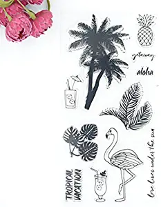 Welcome to Joyful Home 1pc Flamingo Design Rubber Clear Stamp for Card Making Decoration and Scrapbooking