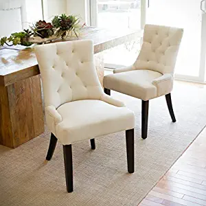 Christopher Knight Home 295013 Hayden Tufted Fabric Dining/Accent Chair (Set of 2), Beige