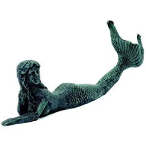 Cast Iron Laying Mermaid Figure ~ Nautical Garden Decor