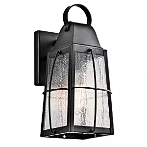 Kichler 49553BKT Tolerand Outdoor Wall Sconce, 1 Light Incandescent 100 Watts, Textured Black