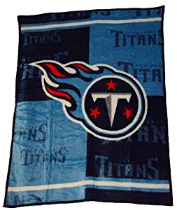 NFL Football Tennessee Titans Blanket Mink Raschel Plush Throw Twin 60 X 80 Acrylic Heavy