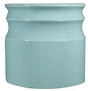 Home Essentials & Beyond 66376 7.5 D in. Turino Rings Utensil Crock - Aqua