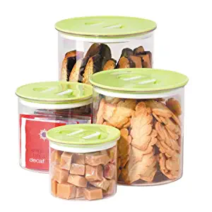 Oggi Stack 'N Store 4 Piece Canister Set, Green