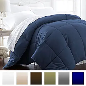 Beckham Hotel Collection 1600 Series - Lightweight - Luxury Goose Down Alternative Comforter - Hotel Quality Comforter and Hypoallergenic - Twin/Twin XL - Navy Blue