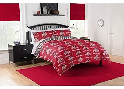 Ohio State Buckeyes Queen Comforter & Sheet Set QUEEN