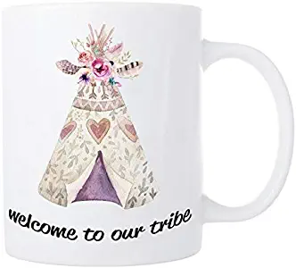 Welcome Gift | Guest Coffee Mug | Welcome to Our Tribe | for New Employee, Daughter-in-Law, Women, Girls