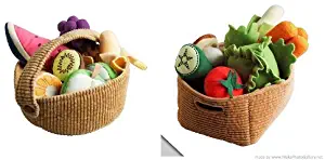 Ikea Duktig Children's 9 Piece Fruit Basket Set and 14 Piece Vegetable Set