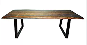 Jamestown Live Edge Dining Table Grey and Black