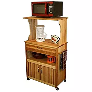 Catskill Craftsmen Microwave Cart with Open/Enclosed Storage