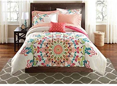 Mainstay Medallion Bed in a Bag Bedding (Twin)