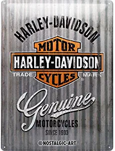 Nostalgic-Art Wall | 23250 Harley Davidson Metal Vintage Retro Tin Sign | Wall Plaque | Wall Decoration | Metal | 30 x 40 cm 30 x 40 cm Multi-Coloured, 30 x 40 x 0.2 cm