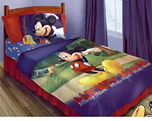 4 Pc Mickey Clubhouse Twin Bedding Set