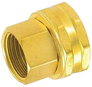 Gilmour Double Female Brass Swivel Connector Thread Size 1/2" NPT (F) to 3/4" NH (F) 805574-1001