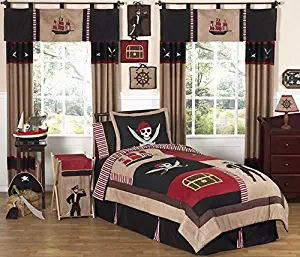 Sweet Jojo Designs 3-Piece Treasure Cove Pirate Children's Full/Queen Boys Bedding Set