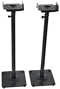 VideoSecu 2 Heavy Duty PA DJ Club Adjustable Height Satellite Speaker Stand Mount - Extends 26.5" to 47" (i.e. Bose, Harmon Kardon, Polk, JBL, KEF, Klipsch, Sony, Yamaha, Pioneer and Others) 1B7