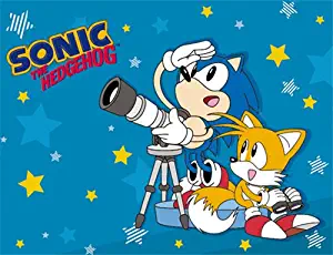 GE Animation 57702 Sonic & Tails Telescope Throw Blanket