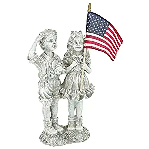 Design Toscano Patriotic Flag Children Statue