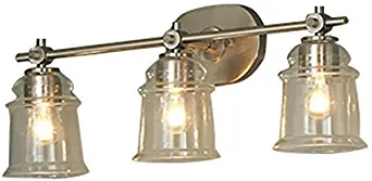 allen + roth 3-Light Winsbrell Brushed Nickel Bathroom Vanity Light