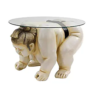 Design Toscano Basho the Sumo Wrestler Sculpture End Table