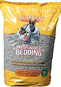 Sunseed 18221 Fresh World Bedding for Small Animals, Original Gray - 975 Cubic Inch