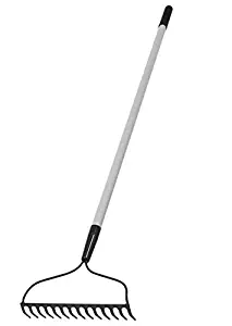 Blue Hawk 54.5-in L Fiberglass-Handle Welded Steel Garden Rake Leaf Yard Lawn