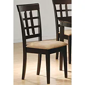 Gabriel Wheat Back Side Chairs Cappuccino and Beige (Set of 2)