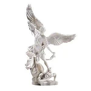 Design Toscano Bonded Marble St. Michael the Archangel Angel Statue (WU71543)