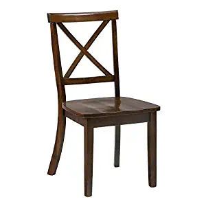 Jofran X Back Dining Chair in Taylor Brown Cherry (Set of 2) 40 lbs